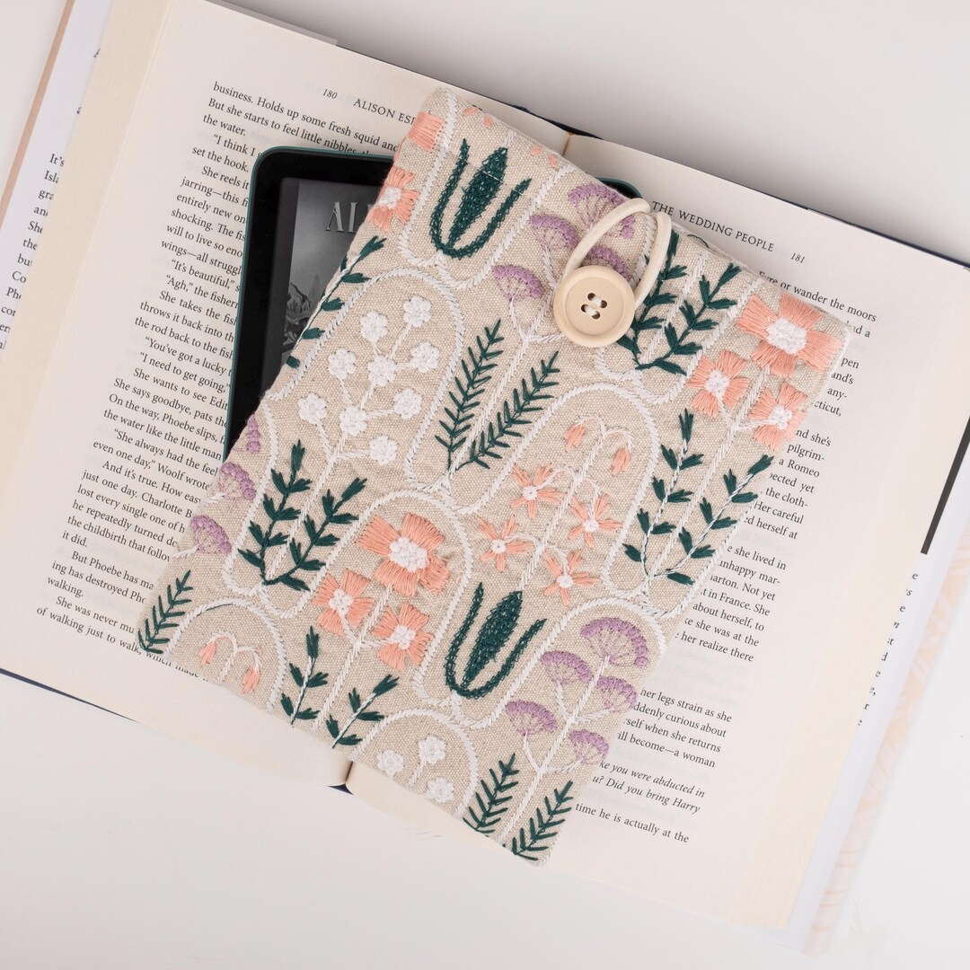 KINDLE Paperwhite 【wispering】 Whispering Floral Embroidery Kindle Sleeve, Suitable for the