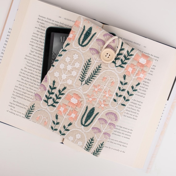 KINDLE Paperwhite 【wispering】 Whispering Floral Embroidery Kindle Sleeve, Suitable for the