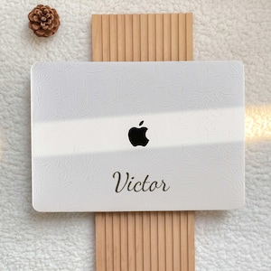 Custodia rigida floreale bianca retrò per MacBook Pro 16/15 Air 15/14/13/11 MacBook Retina 15/13/12 Custodia per laptop Apple 2024/2023 A3114 A2941