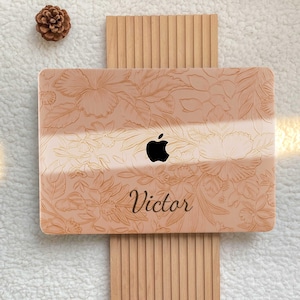 Custodia rigida floreale rosa retrò per MacBook Pro 16/15 Air 15/14/13/11 MacBook Retina 15/13/12 Custodia per laptop Apple 2024/2023 A3114 A2941