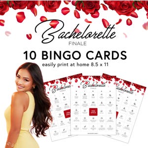 10 Custom Season 21 Bachelorette Finale Bingo Cards