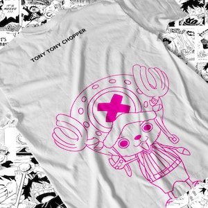 アニメグランドラインにインスパイアされたイラストストリートウェアクルーネックTシャツ悪魔の実クールスタイリッシュTシャツオタクファッショングラフィックシャツかわいいチビトップ