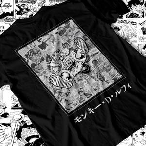 Anime geïnspireerd Future Pirate King T-shirt Unisex manga-illustratie T-shirts strohoed Piratenschip afbeeldingen top Japanse anime mode-T-shirt