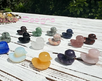3cm Mini Crystal Duck, Natural Gemstone Duck Figurine, Healing Crystal, Pocket Stone, Crystal Collection, Home Decor, Crystal Gifts