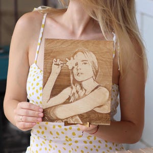 Wood Portrait , Burned Wood Photo , Photo on Wood , Wood burning Portrait , Wood Family Portrait , Anniversary Gift , Gift for Her