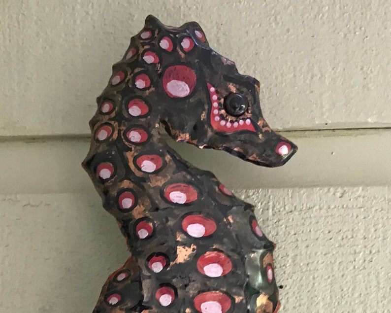 Seahorse copper metal sea creature art sculpture wall Etsy