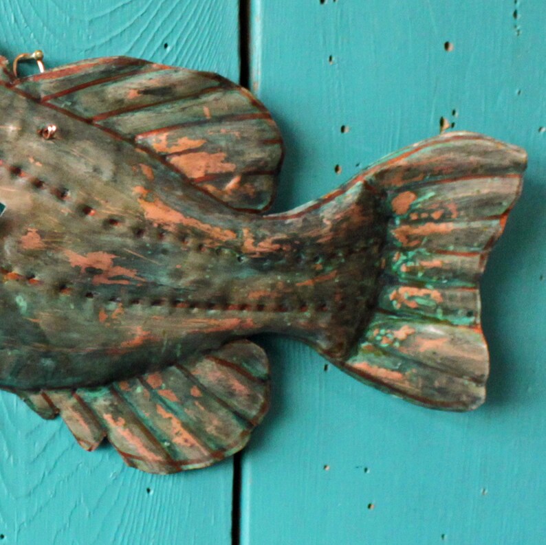 Largemouth Bass copper metal freshwater gamefish fish art Etsy