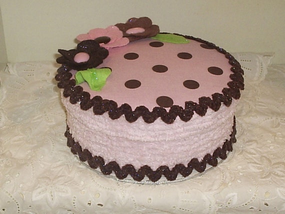 Coffret Cadeau Faux Faux Gateau A Pois Roses Et Bruns Avec Etsy