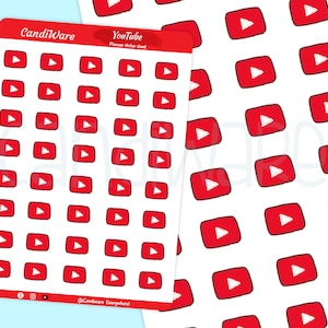 YouTube Post Stickers - Social Media Stickers - Social Media Calendar Stickers - Planner Stickers - Journal Stickers - Functional Stickers