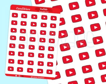 YouTube Planner Stickers - Social Media Calendar Stickers