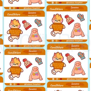 Mini Sweater Vibes Sticker Sheet: Planner Stickers