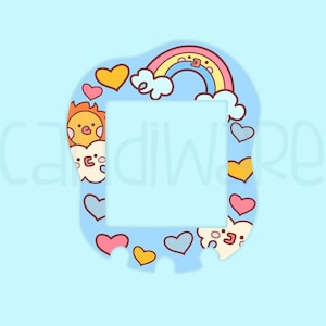 Tamagotchi Uni & Pix - Faceplate Weather - Tama Kawaii Sky - Olografico - Happy Sun - Blu