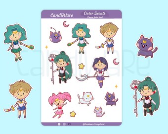 Outer Scouts Sticker Sheet: Magical Girl Planner Stickers