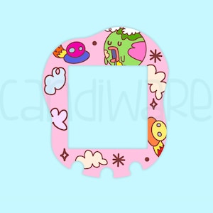 Tamagotchi Uni & Pix - Gesichtsplatte Tama Planet- Tama Kawaii Tama Planet - Holographisch - Happy Planet - Pink