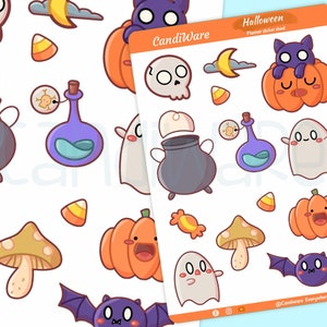 Halloween Sticker Sheet- Witch and Wizard Planner Stickers- Bullet journal sticker - October Stickers- Recycled