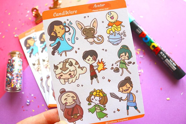 Avatar Sticker Sheet: Planner, Scrapbook Stickers - Etsy