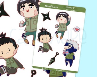 Naruto 2 Sticker Sheet - Cute Stickers- Kawaii Stickers- Cute Anime Stickers- Stickers- Pastel Stickers- Recycled