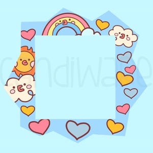 Tamagotchi Paradise, Uni & Pix - Meteo con piastra frontale - Tama Kawaii Sky - Olografico - Sole felice - Blu