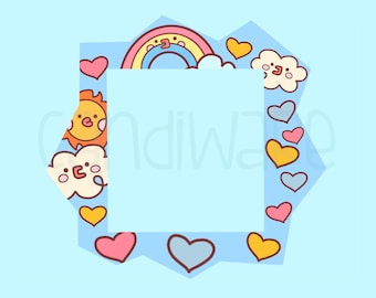Tamagotchi Paradise, Uni & Pix - Faceplate Weather - Tama Kawaii Sky - Holographic - Happy Sun - Blue