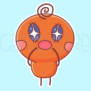 Memetchi Tamagotchi Sticker: Kawaii Waterproof Planner Decal
