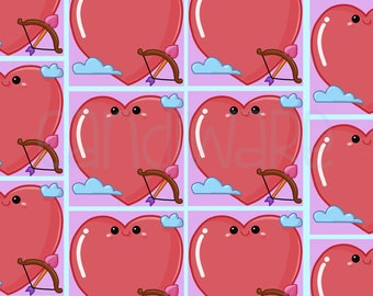 Love Memo Pad - Cute Heart Illustrated Memo Pad - Kawaii Memo Pad - Kawaii Stationary Memo