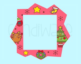 Tamagotchi Paradise, Uni & Pix - Faceplate Christmas - Tama Christmas - Holographic - Xmas - Red