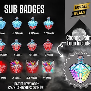 Vampire Blood Bottle Sub Badges, Twitch Badges, YouTube Badges, Subscriber Badges, Bits Badge, Discord Role Icon, Loyalty Badge