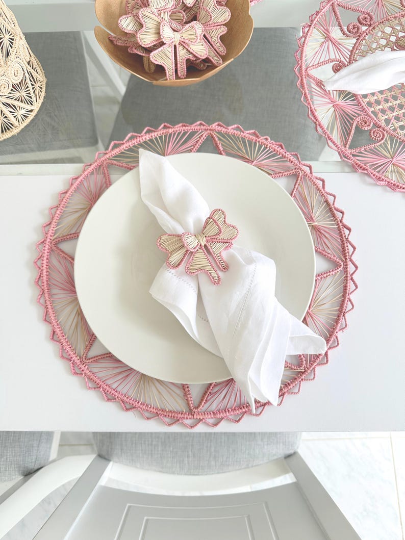 ArtettStore Hearts II Iraca Placemat - Thumbnail 4