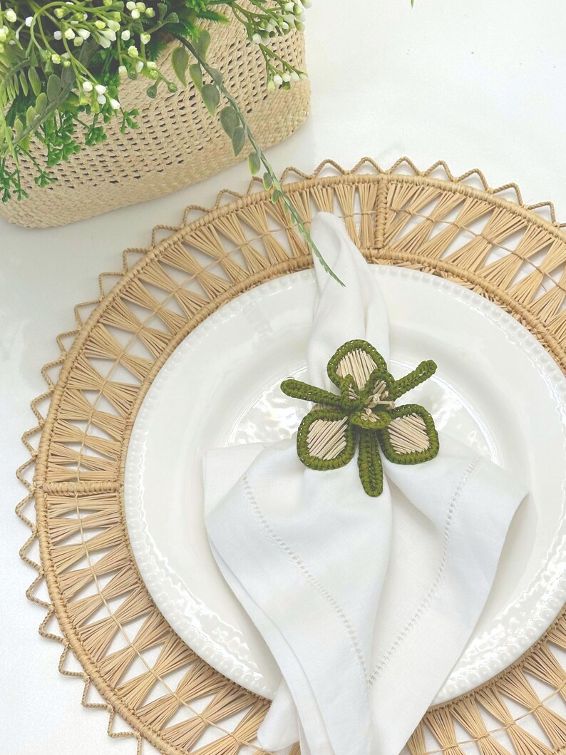 ArtettStore Orchid Iraca Napkin Rings