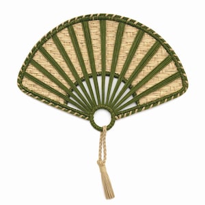 Handwoven Iraca Fan: Boho Wedding Decor image 4