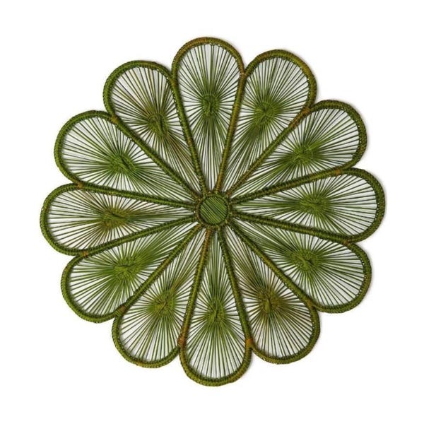 Set de table Botanica Iraca / Set de table en paille / Raphia / Vaisselle / Décoration de table bohème / Vaisselle / Artett