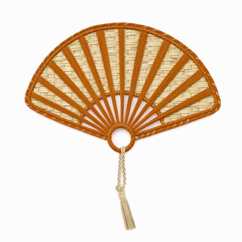 Handwoven Iraca Fan: Boho Wedding Decor image 6
