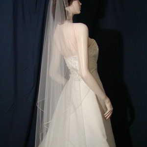 Wedding Veils bridal veils Cascading Petal cut Waltz length veil Blush Sale image 2