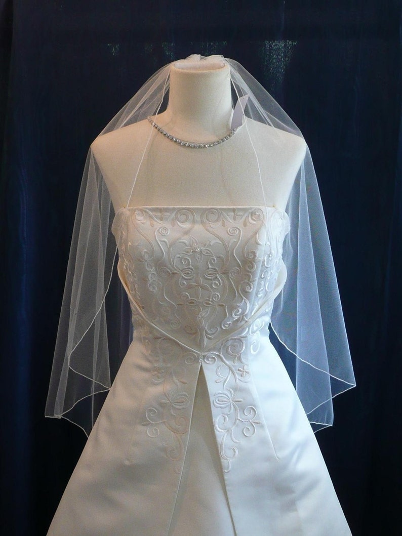 Cascading Angel Cut Bridal Veil Available in 7 Lengths Sale image 1