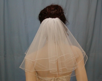 2 tier shoulder length wedding bridal veil Sale