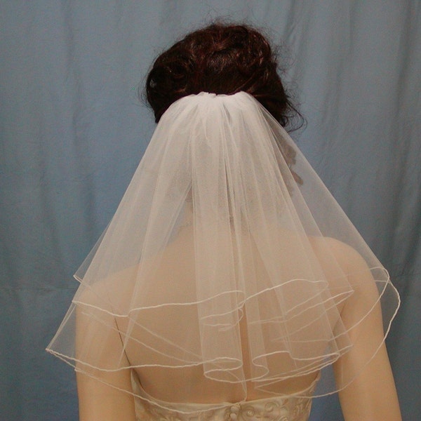 2 tier shoulder length wedding bridal veil Sale