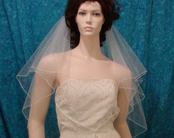 Elbow length Circular Bridal Veil  sprinkled with Rhinestones   Sale