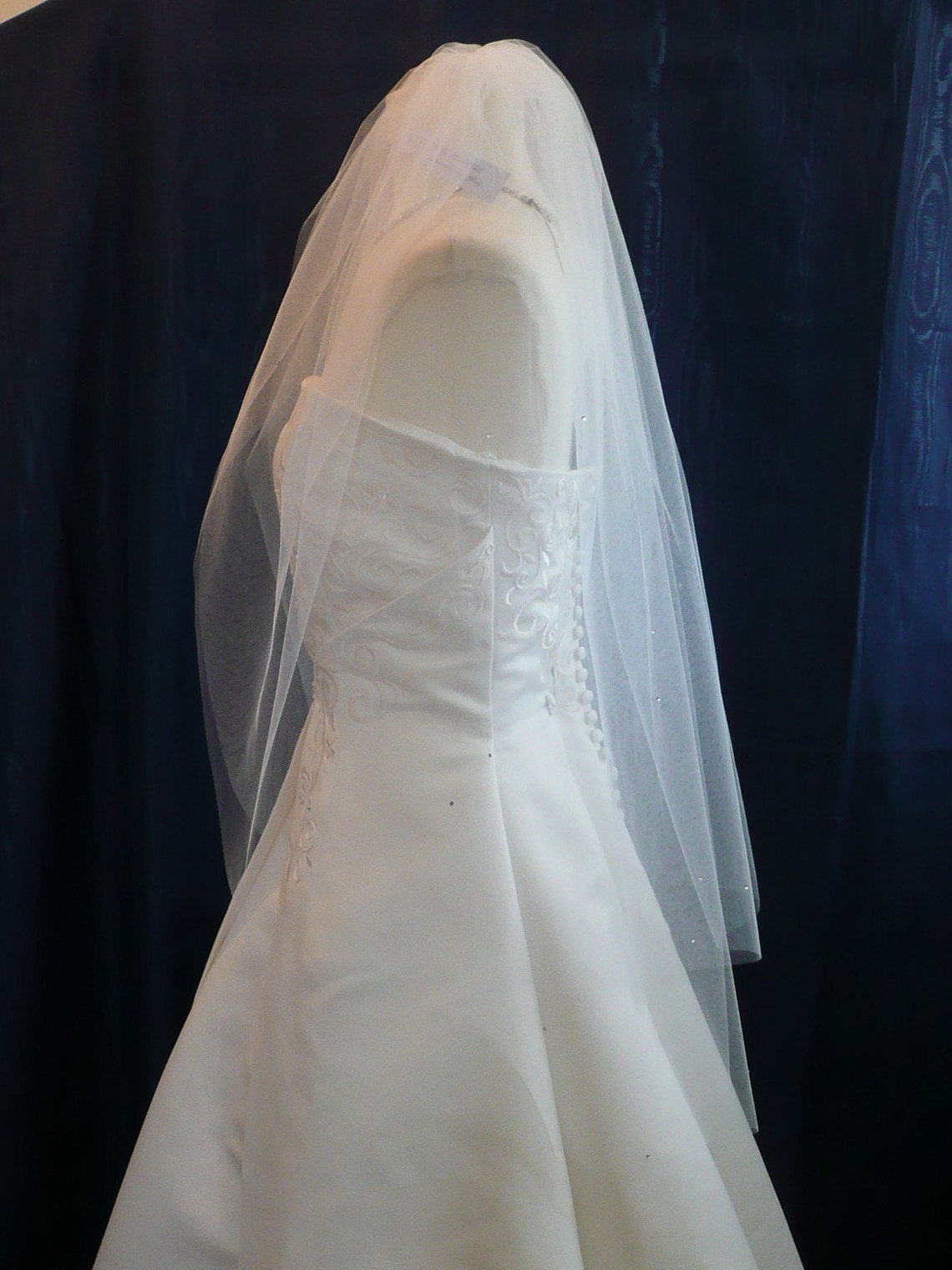 2 Tier Elbow Length Bridal Veil Sprinkled With Sparkling - Etsy