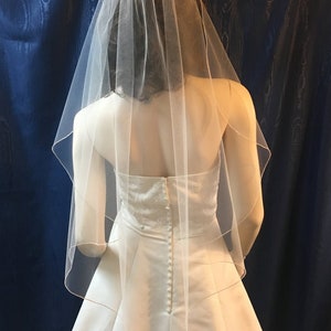 Fingertip length Choose your Trim Cascading Angel style wedding veil Sale Rose Gold Edge