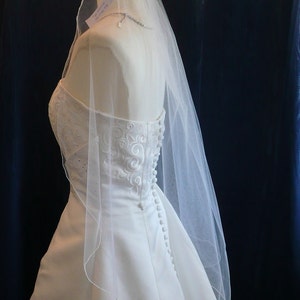 Cascading Angel Cut Bridal Veil Available in 7 Lengths Sale image 2