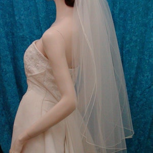 choose your length bridal veil 2 tier with a delicate pencil edge  Sale