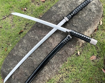 Handmade Katana Sword Set: Two-in-One Sheath, High Fierce Steel