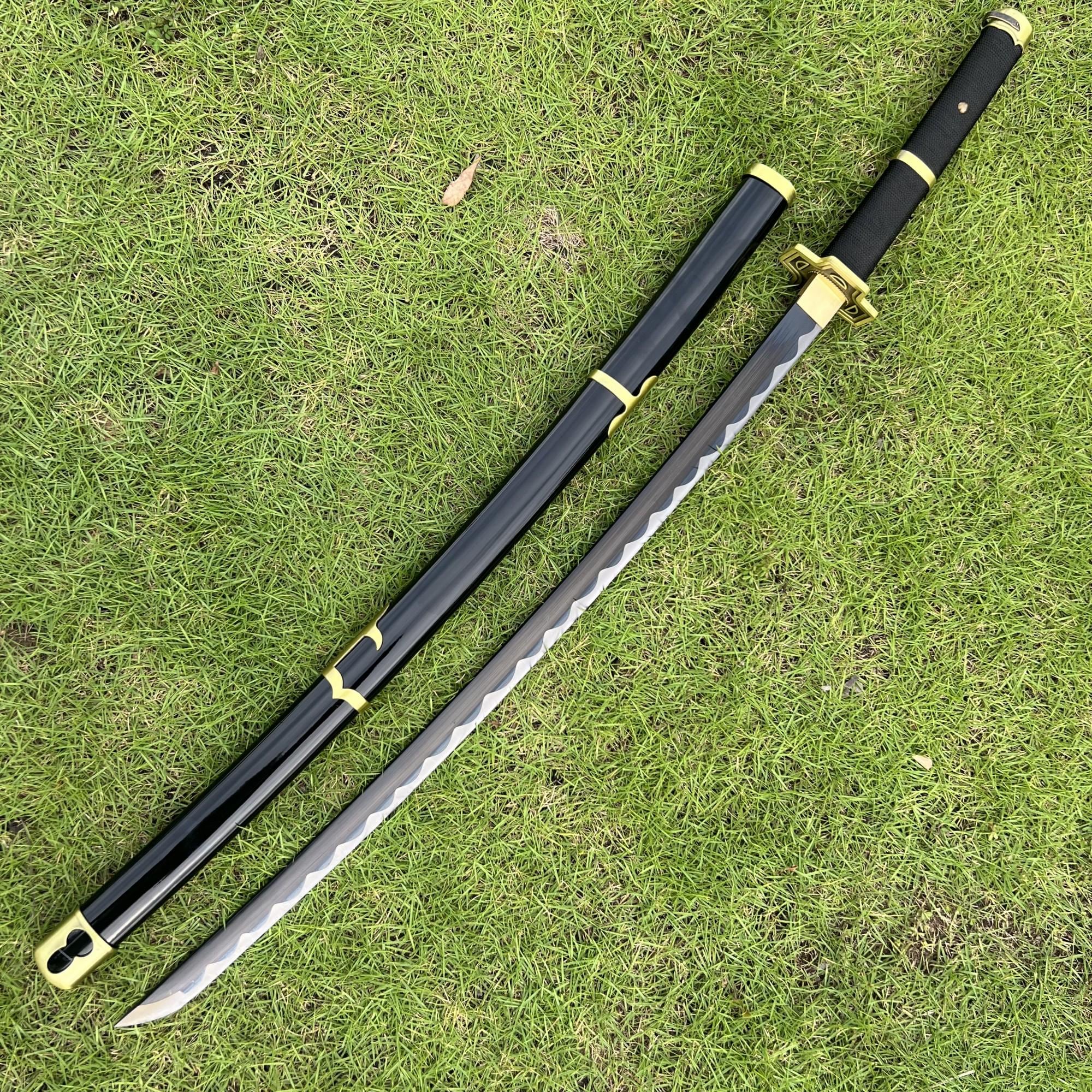 One Piece Zoro Swords, Handmade Anime Katana, Carbon Steel