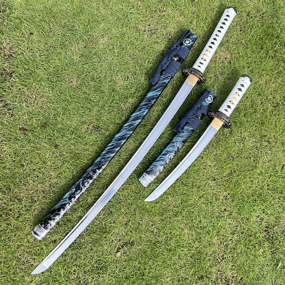 Ghost of Tsushima Katana and Tanto Set,japanese Samurai Sword,t10