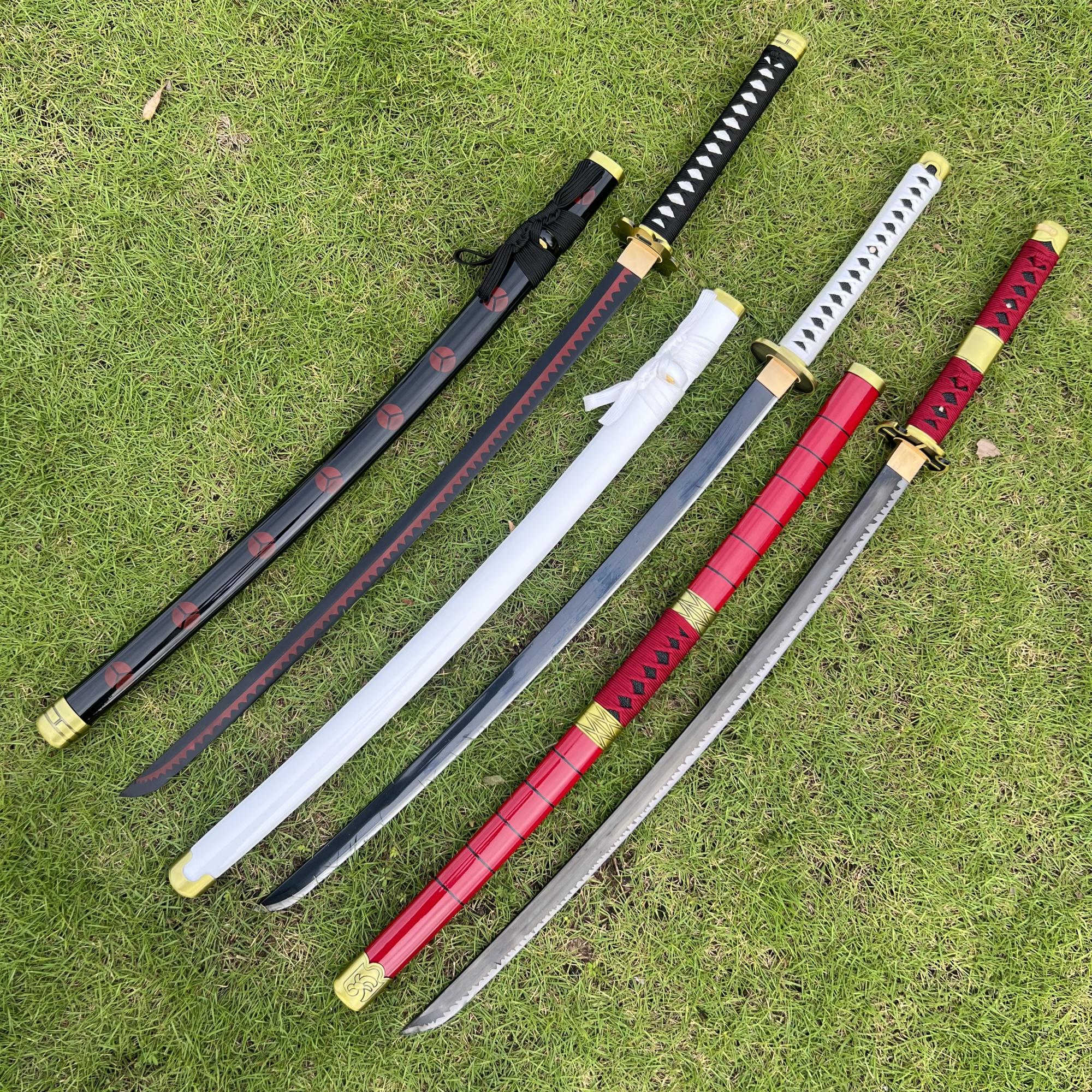 One Piece Zoro Swords Set, Hand Forged Katana, Wado Ichimonji