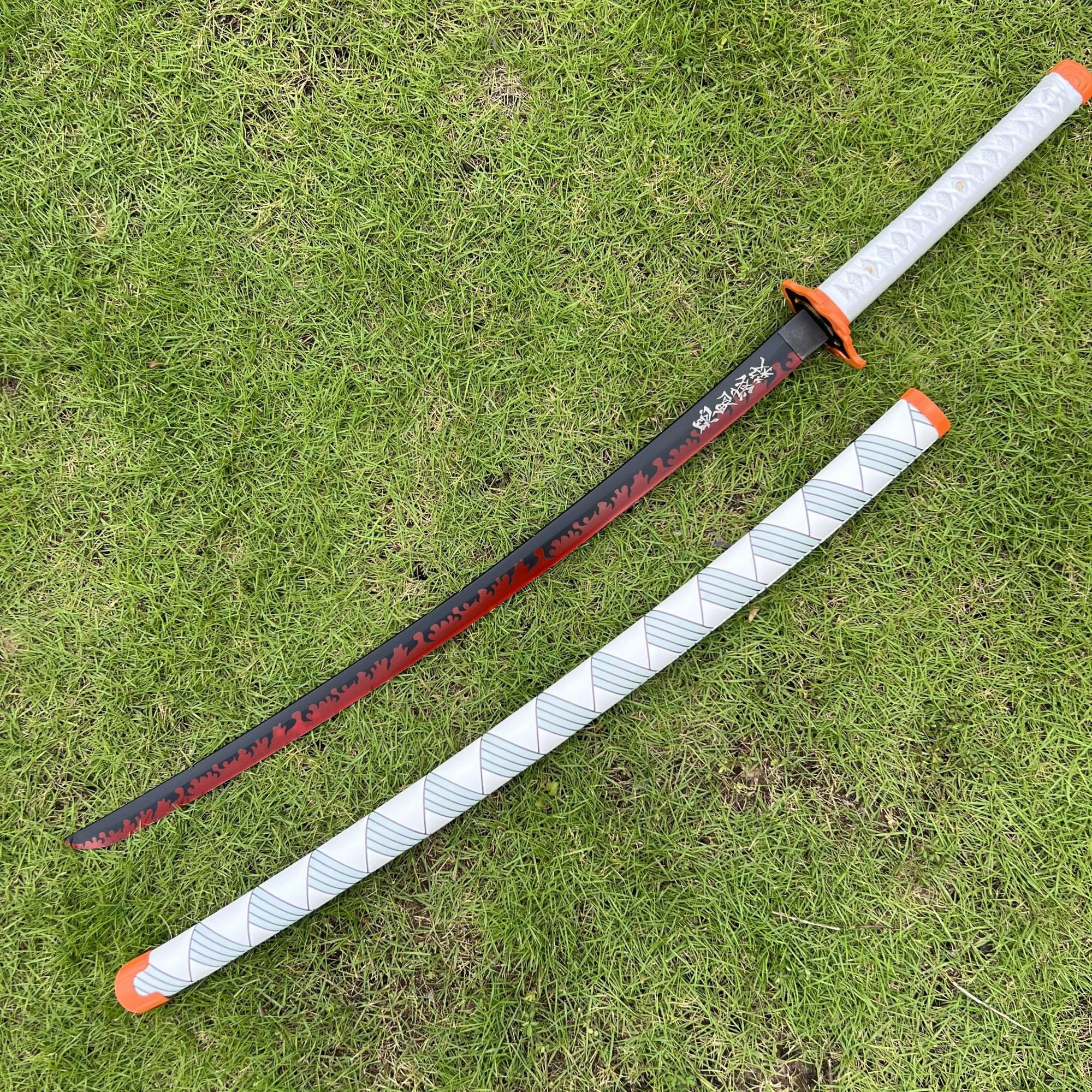 Kyojuro Rengoku Sword,Demon Anime Cosplay Slayer Katana,Kimetsu No Yaiba Sword,Nichirin Sword