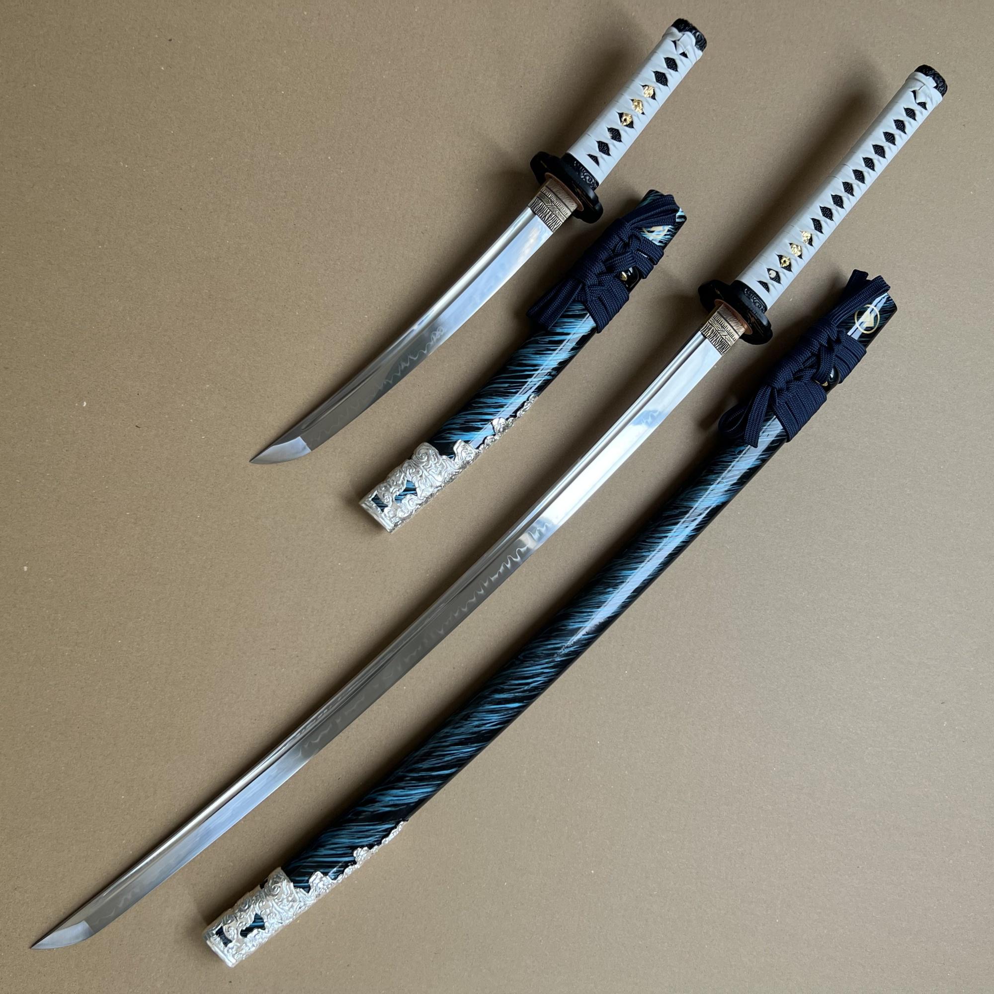 Ghost of Tsushima Katana and Tanto Set,japanese Samurai Sword,t10