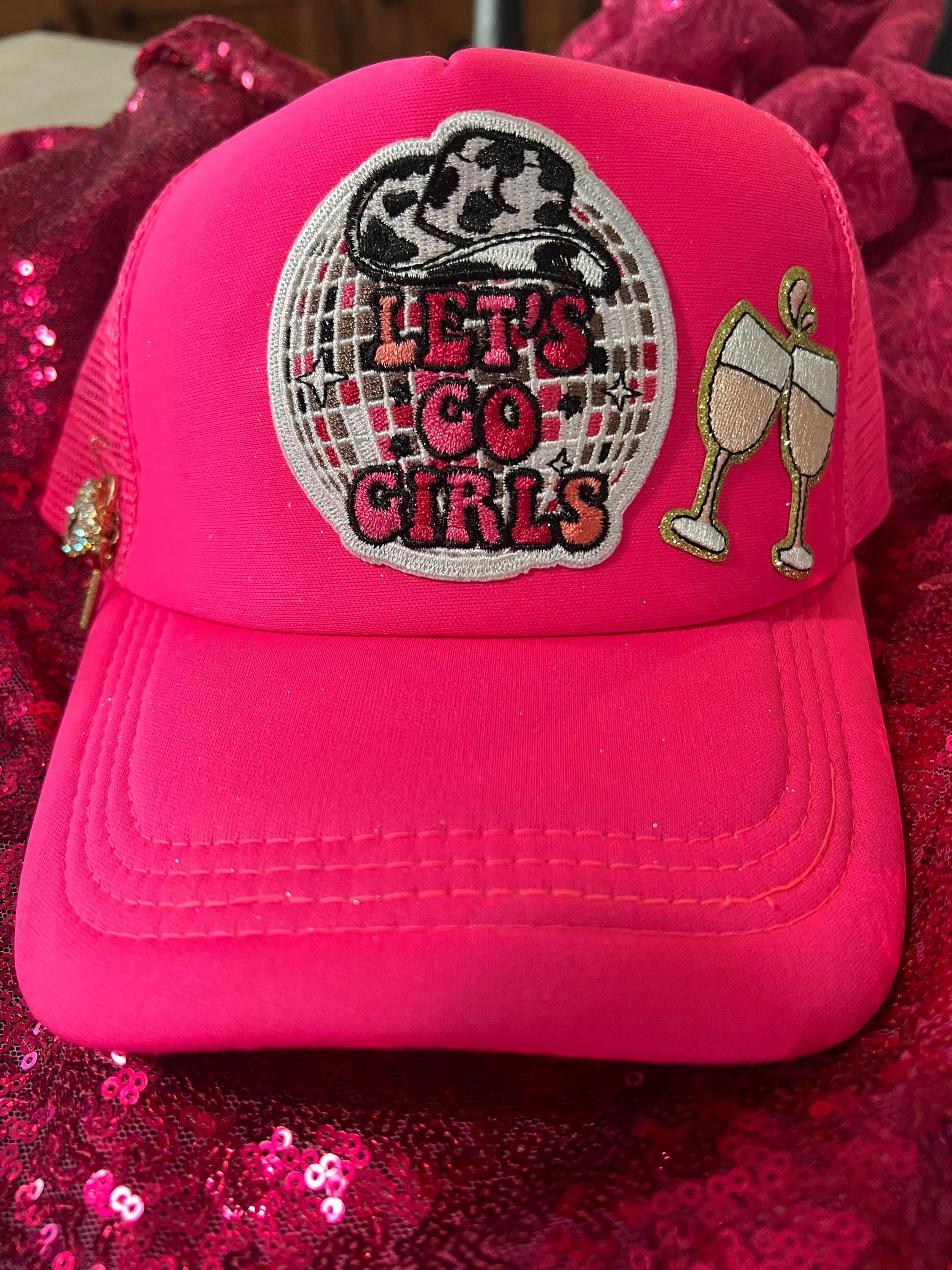 Trucker Cap - hot pink, let’s go girls fun adult cap