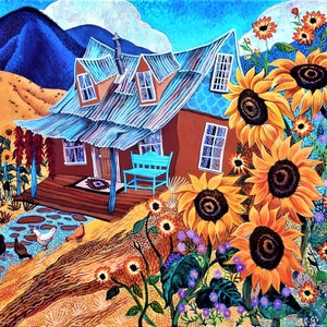 Sunflowers and asters