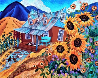 Sunflowers and asters